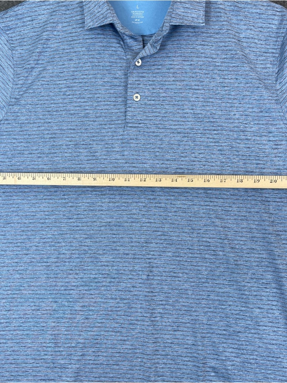 Johnnie O Performance Polo Shirt Mens Large UPF 50 Preppy - Picture 12 of 15
